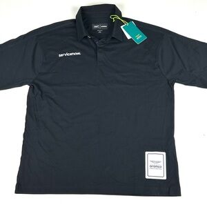 Aramco Aston Martin AMF1 FW F1 Polo Shirt Black New With Tags